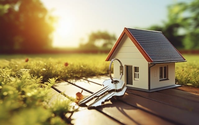 Une maison avec un clé